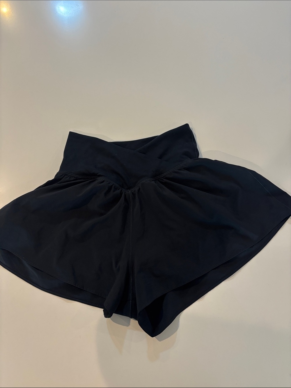 Aerie Women's High-Waist Black Flow Shorts size XS